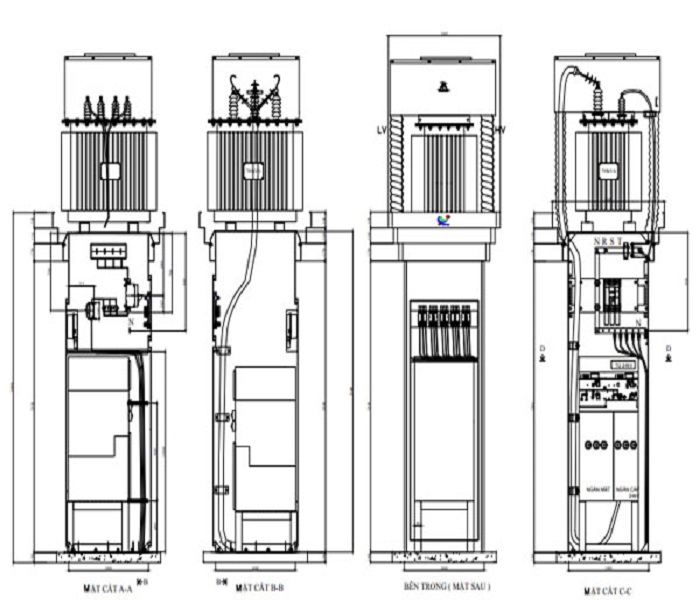 trạm biến áp hợp bộ 1 cột, codiensonha.vn