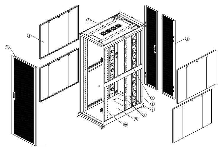 cấu tạo tủ mạng sơn hà